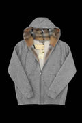 Black BB zip-up jacket from Reselling Lab with a front zipper and ribbed cuffs, displayed on a plain background.