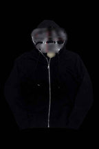 Black zip-up jacket from Reselling Lab's BB ZIP UP collection, featuring a front zipper and casual fit.