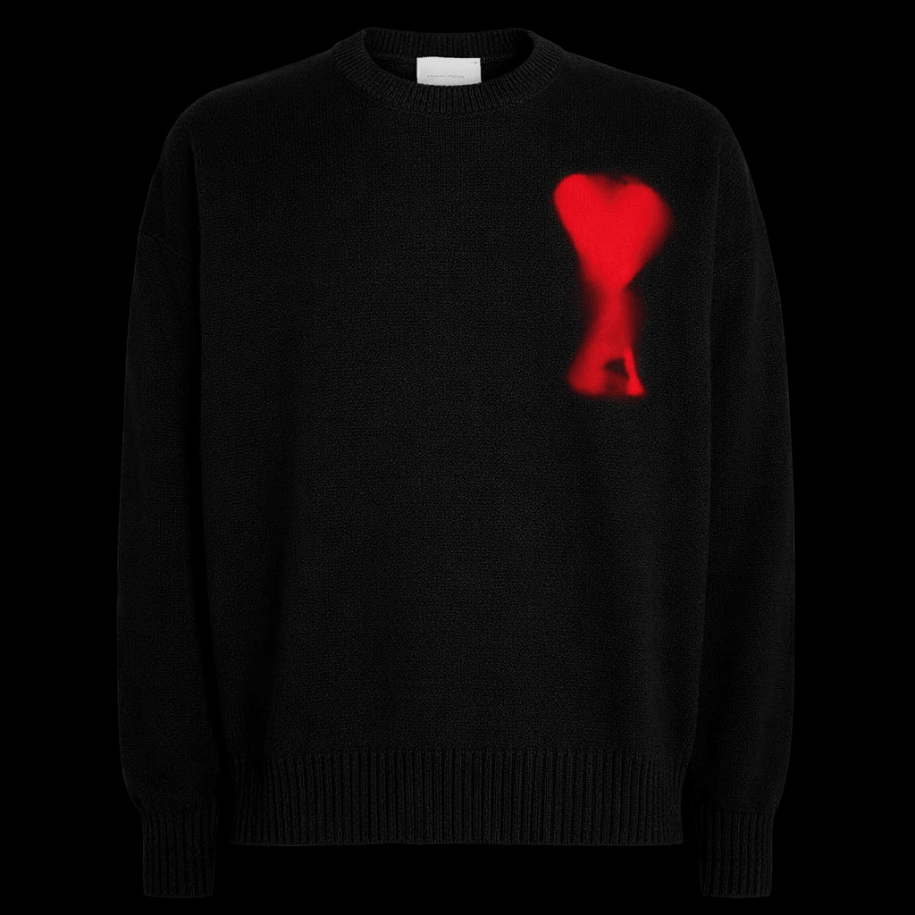 Knit Paris Supplier sweater by Theplugcrew, close-up of soft knit fabric with Paris logo embroidery on the chest.