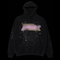 Black punk hoodie from Supplier featuring bold graphic design and comfortable fit, ideal for casual streetwear style.