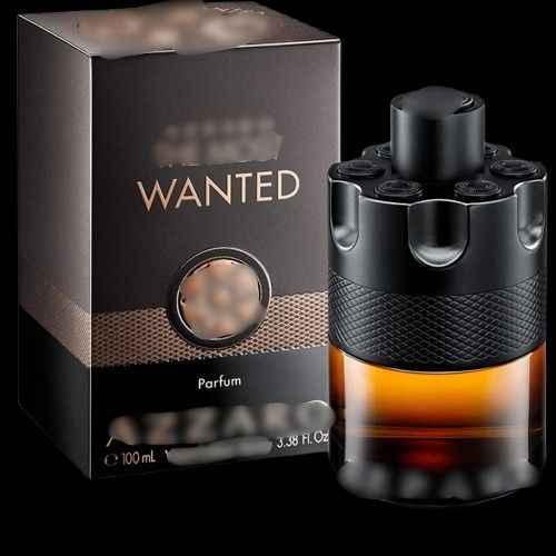 Bottle of WANTED PARFUM by Reselling Lab, showcasing the fragrance's sleek design and label details.